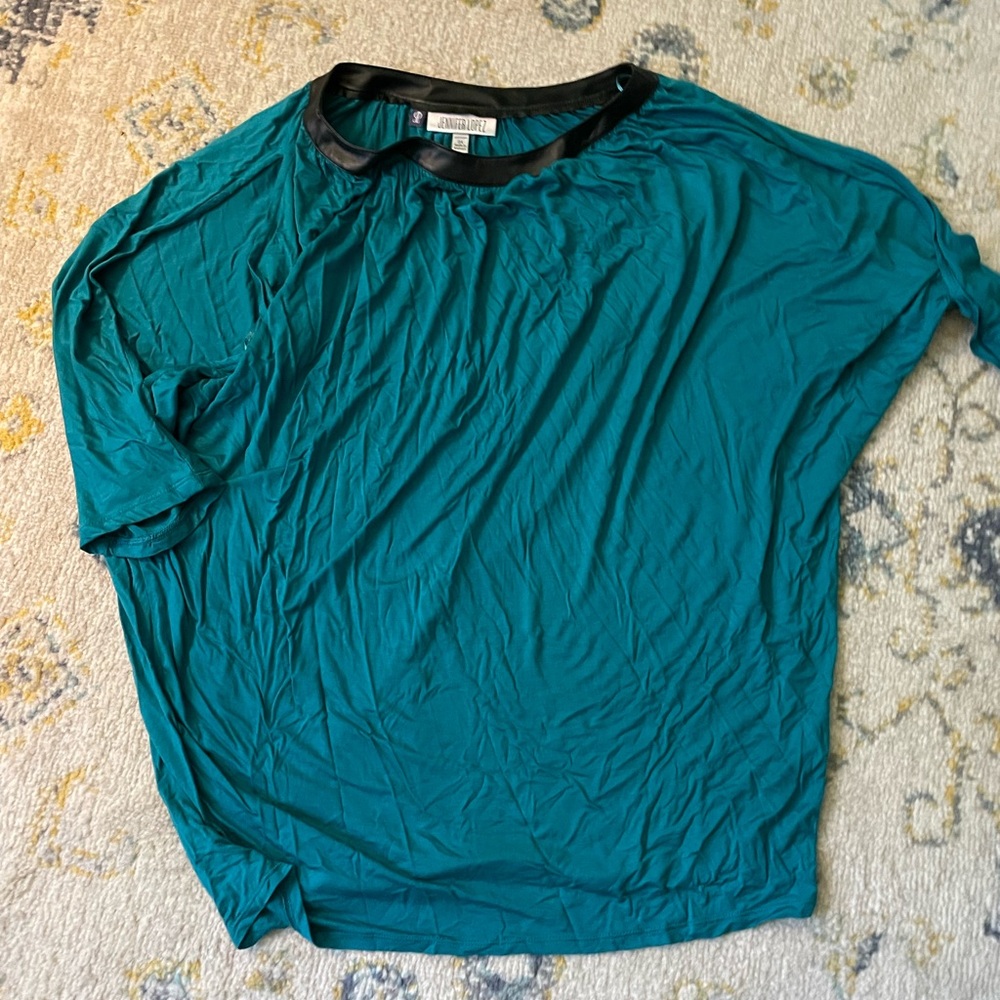 Teal oversize blouse